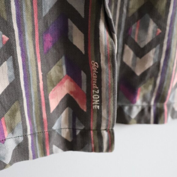 Tommy Bahama Mens Silk Lrg Island Zone Geometric Aloha Button Down Collared Top - Picture 8 of 12